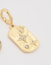 Gold Plated Celestial Charms 3-Pack - link has visual effect only