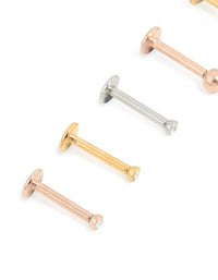 Mixed Mini Diamante Surgical Steel Flat Back Studs 6-Pack - link has visual effect only