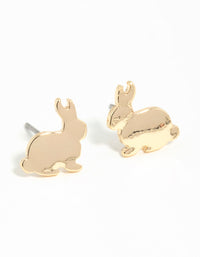 Gold Bunny Stud Earrings - link has visual effect only