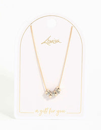 Mixed Metals Diamante Rondell Necklace - link has visual effect only