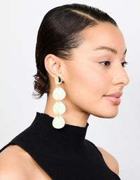 Gold Acrylic Teardrop Earrings - link has visual effect only