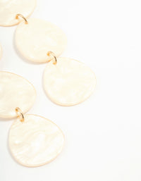 Gold Acrylic Teardrop Earrings - link has visual effect only