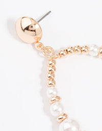 Pearl Beaded Circle Drop Earrings - link has visual effect only