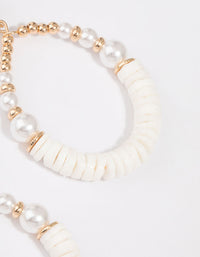 Pearl Beaded Circle Drop Earrings - link has visual effect only