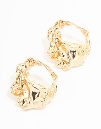 Gold Molten Statement Stud Earrings - link has visual effect only