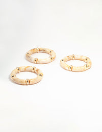 Acrylic & Gold Stretch Bracelets 3-Pack - link has visual effect only