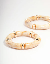 Acrylic & Gold Stretch Bracelets 3-Pack - link has visual effect only