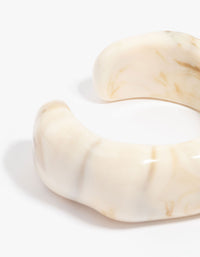 White Acrylic Marble Wrist Cuff - link has visual effect only