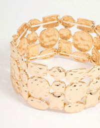 Gold Molten Layered Stretch Bracelet - link has visual effect only