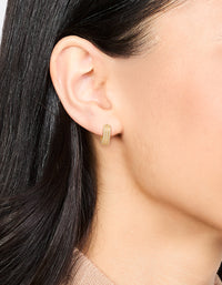 Gold Plated Diamante Pavé Trio Hoop Earrings - link has visual effect only