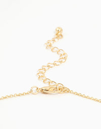 Gold Plated Cubic Zirconia Flower Necklace - link has visual effect only