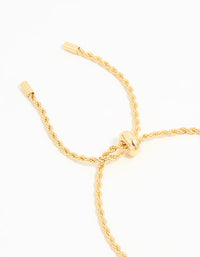 Gold Plated Simple Rope Toggle Bracelet - link has visual effect only
