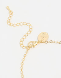 Gold Plated Cubic Zirconia Flower Station Bracelet - link has visual effect only