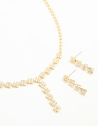 Clover Drop Necklace & Earrings Set - link has visual effect only