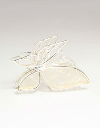 Silver Acrylic Butterfly Claw Clip - link has visual effect only