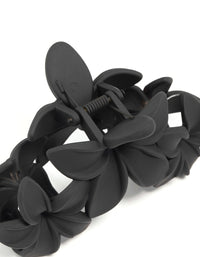 Black Frangipani Trio Hair Claw Clip - link has visual effect only