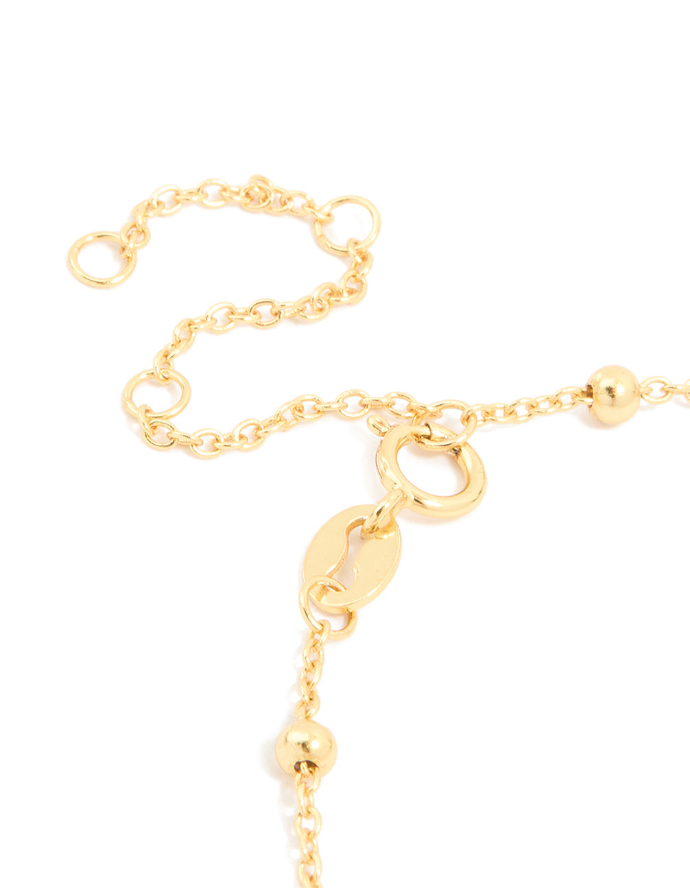 Gold Plated Sterling Silver Cubic Zirconia Station Bracelet