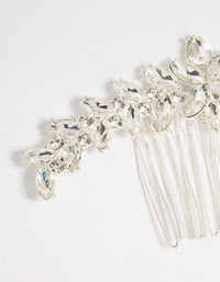 Silver Diamante Large Marquise Hair Comb - link has visual effect only