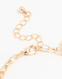 Kids Gold Strawberry & Cloud Charm Bracelet - link has visual effect only