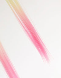 Kids Rainbow Fabric Bow & Faux Hair Clips 2-Pack - link has visual effect only