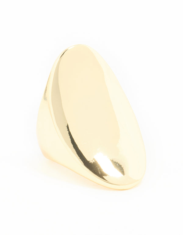 Gold Plated Large Oval Ring