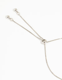 Silver Cubic Zirconia Butterfly & Flower Bracelet - link has visual effect only