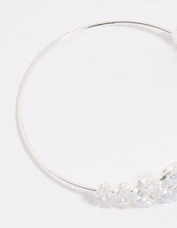 Silver Cubic Zirconia Marquise Vine Wrist Cuff - link has visual effect only