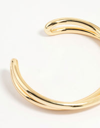 Gold Plated Twist Wrist Cuff - link has visual effect only