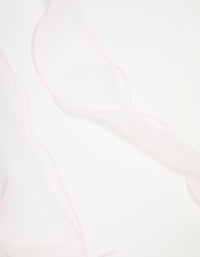 Pink Organza Fabric Curl Bow Hair Clip - link has visual effect only