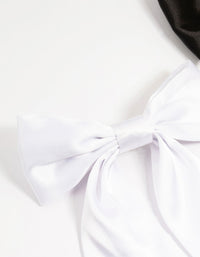 Black & White Fabric Classic Bow Hair Clips 2-Pack - link has visual effect only