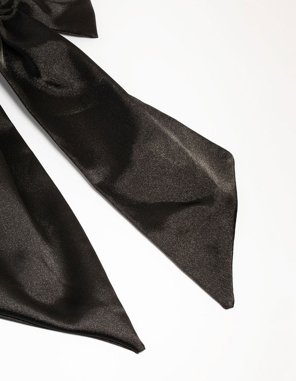 Black & White Fabric Classic Bow Hair Clips 2-Pack