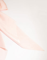Pink Satin Fabric Bow Hair Clip - link has visual effect only