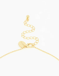 Gold Plated Green Semi Precious Cross Y-Necklace - link has visual effect only