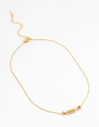 Waterproof Gold Plated Stainless Steel Rondell Necklace - link has visual effect only