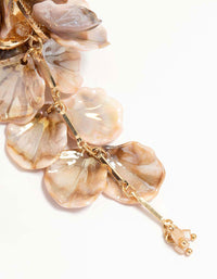 Rose Gold Acrylic Petal Drop Earrings - link has visual effect only