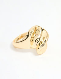 Gold Plated Twisted Oval Ring - link has visual effect only