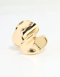 Gold Plated Twisted Oval Ring - link has visual effect only