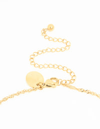 Waterproof Gold Plated Stainless Steel Cubic Zirconia Puffy Heart Necklace - link has visual effect only