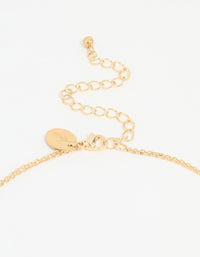Waterproof Gold Plated Stainless Steel Moon Pendant Layered Necklace - link has visual effect only