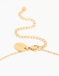 Waterproof Gold Plated Stainless Steel Cubic Zirconia Dainty Layered Necklace - link has visual effect only