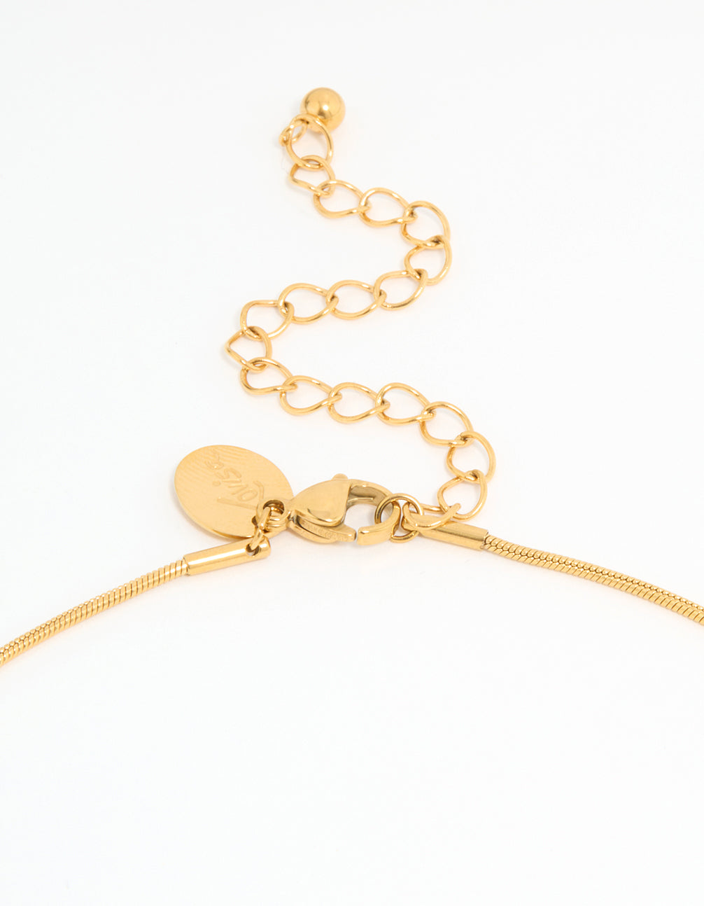 Waterproof Gold Plated Stainless Steel Snake Chain Bow Necklace