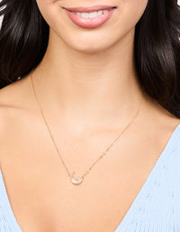 Gold Celestial Moon Pendant Necklace - link has visual effect only