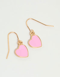 Kids Gold Toadstool Heart Drop Earrings 3-Pack - link has visual effect only