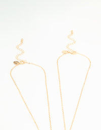 Kids Gold Wing Heart BFF Pendant Necklaces 2-Pack - link has visual effect only