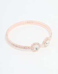 Rose Gold Diamante Wrist Cuff - link has visual effect only