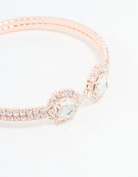 Rose Gold Diamante Wrist Cuff - link has visual effect only