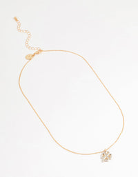 Gold Double Clover Pendant Necklace - link has visual effect only