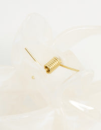 White Marble Frangipani Hair Claw Clip - link has visual effect only