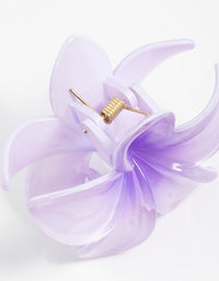 Purple Frangipani Hair Claw Clip - link has visual effect only
