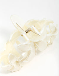Cream Frangipani Flowers Hair Claw Clip - link has visual effect only